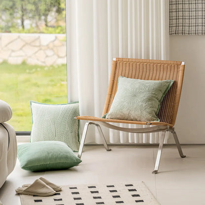 Decorbites™ Grüne Pflanzen-Jacquard-Kissenbezüge für leichten Luxus im Wohnzimmer-Dekor