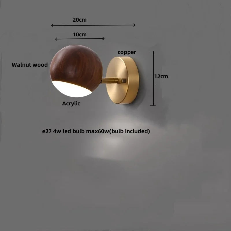 Decorbites™ LED Holz-Basis Wandlampe Modernes Kunst-Lichtarmatur für Wohnzimmer & Badezimmer