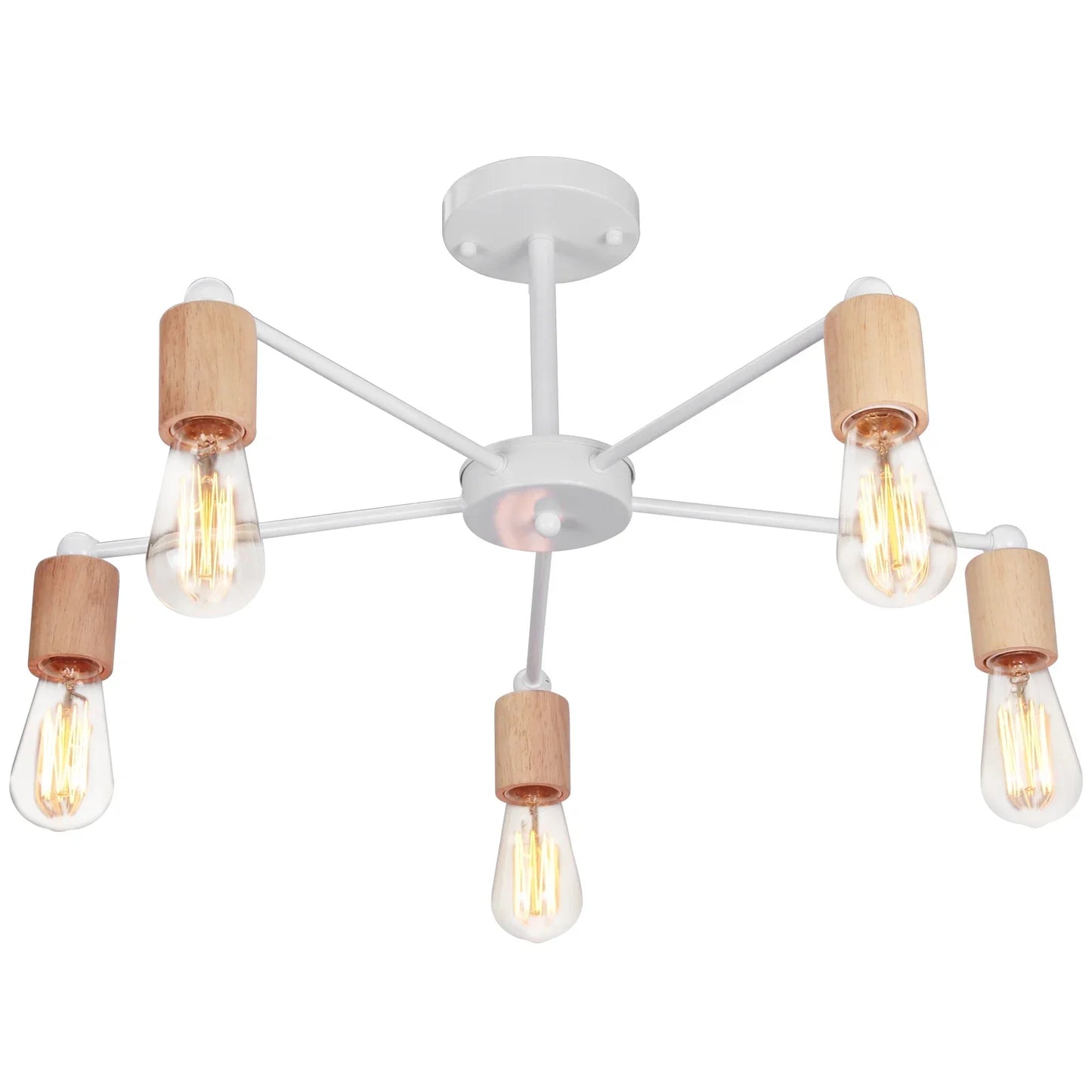 Decorbites™ Industrielle Stange Eisen Holz Sputnik Kronleuchter Deckenlampe LED E27 Heimbeleuchtung