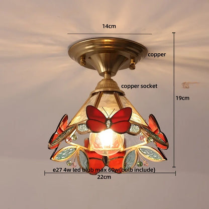 DecorBites™ Glass Flower LED Ceiling Lights - Modern Nordic Canopy Lamparas Techo