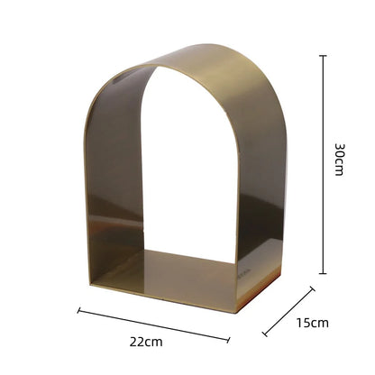 Decorbites™ Goldene Bögen Metallskulptur Raumdekoration Geometrisches Handwerk Figurine