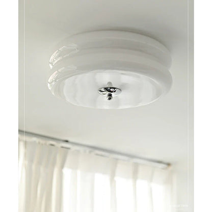 DecorBites™ Cream Medieval Glass Ceiling Lamp for Living Room, Dining Room, Bedroom & Study
