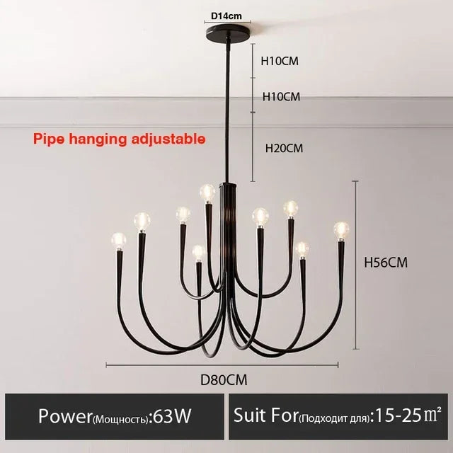 Decorbites™ Gold-Metal-Lüster: Moderne nordische LED-Beleuchtung für Wohnzimmer, Küche, Esszimmer