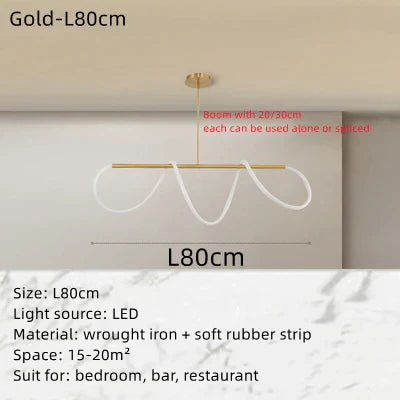 Decorbites™ Circle Note Linear Light: Modern minimalist nordisches Pendellicht für Schlafzimmer, Wohnzimmer