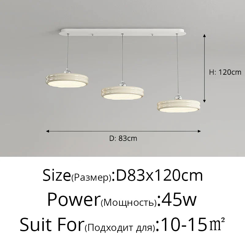 DecorBites™ Circular Modern Chandelier Pendant Light Dimmable Indoor Lamp for Dining & Kitchen Island