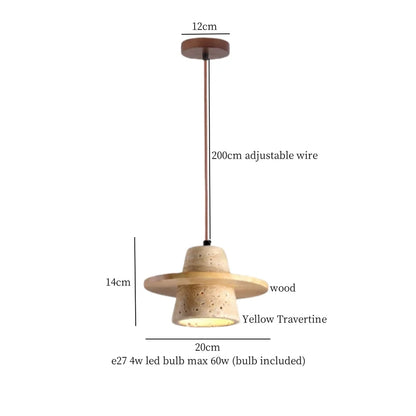 Decorbites™ LED Gelbe Travertin-Hängeleuchte für Vintage-Heimdekoration