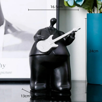 Decorbites™-Menschliche Figur-Skulptur Musikinstrument Band-Charakter Heimdekoration