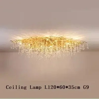 Decorbites™ Kristall-LED-Wohnzimmer-Kronleuchter, moderner Luxus-Wassertropfen-Pendant-Lampe