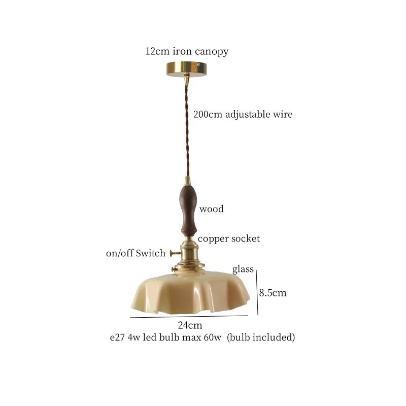 Decorbites™ Glas-LED-Hängeleuchte im japanischen Vintage-Stil für Zuhause und Bar