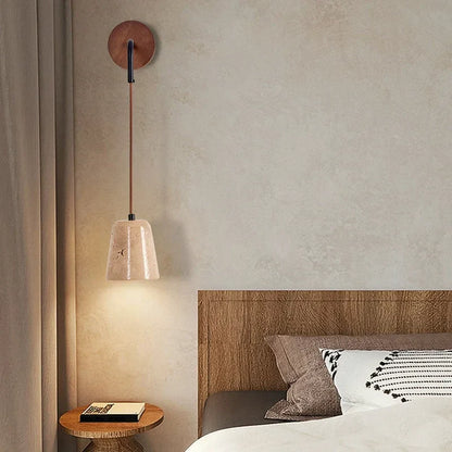 Decorbites™ LED Gelbe Travertin-Stein-Wandlampe – Nordisch Moderne Treppenbeleuchtung