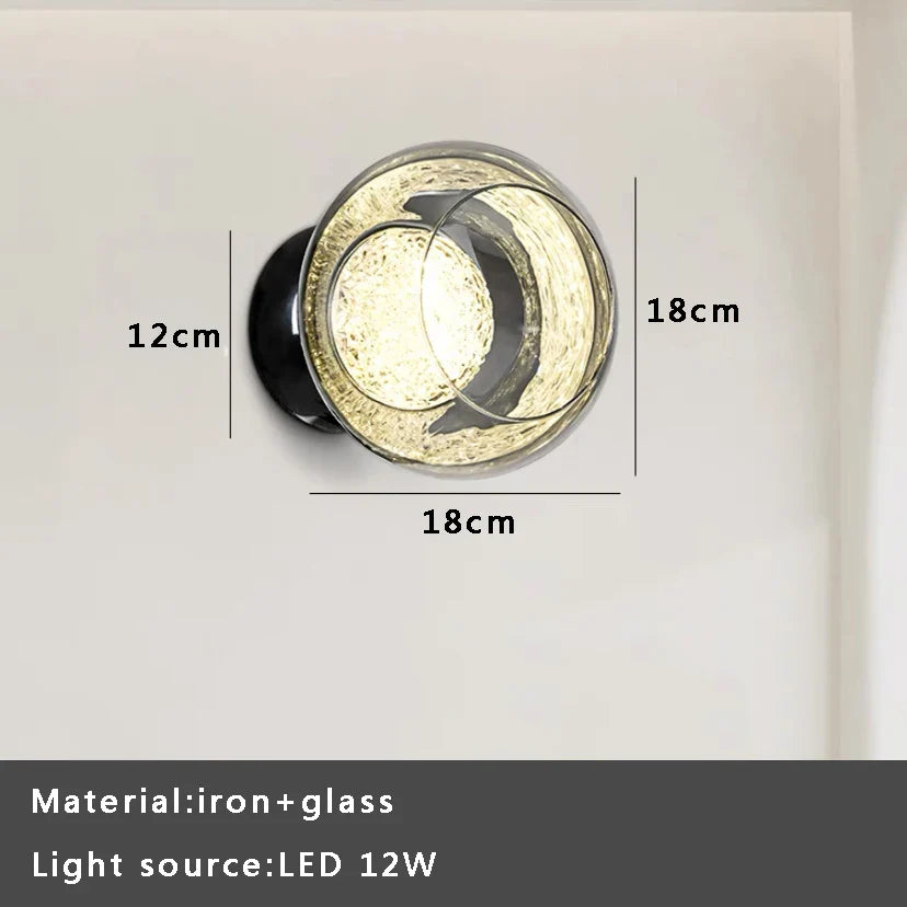 Decorbites™ Glas-Kugelleuchten Wandlampen Runde Wanddekoration Beleuchtung für luxuriöse Räume & Gänge