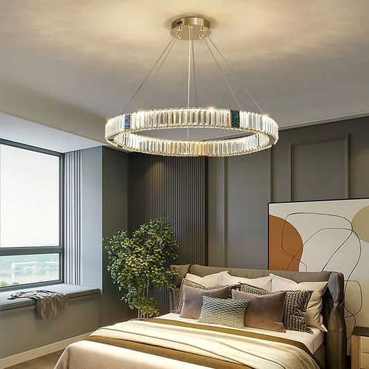 DecorBites™ Crystal Pendant Chandelier LED Lighting for Kitchen Dining Room Villa