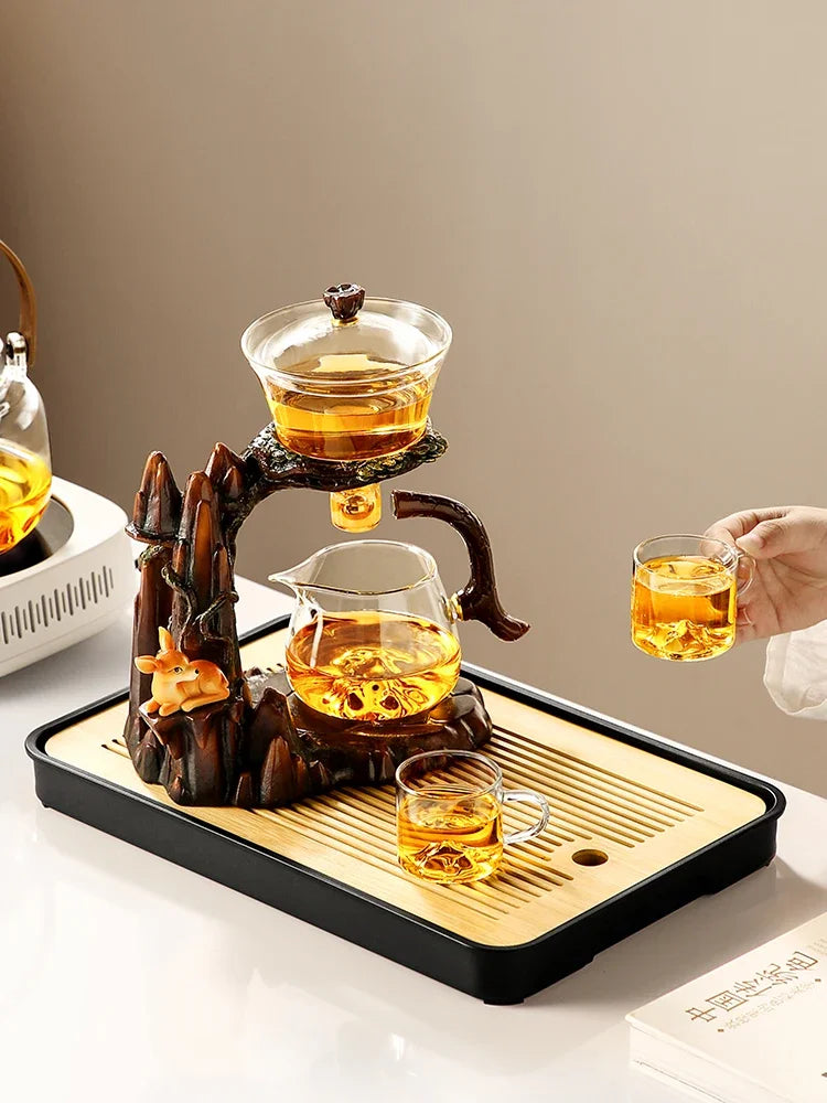 Decorbites™ Faules Kung-Fu-Teeset mit magnetischer wassertrennender Schüssel & Teekanne