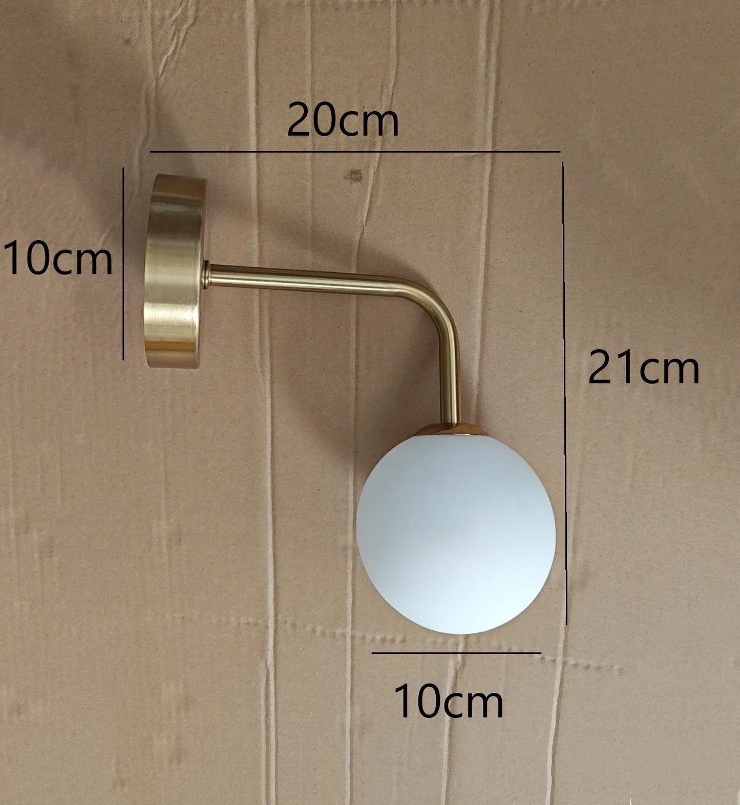 DecorBites™ Golden Glass LED Wall Lamp - Nordic Design for Bedroom & Living Room