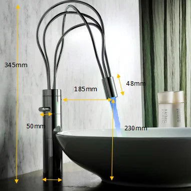 Decorbites™ LED-Wasserfall-Waschbeckenarmatur Chrom Einhebelmischer