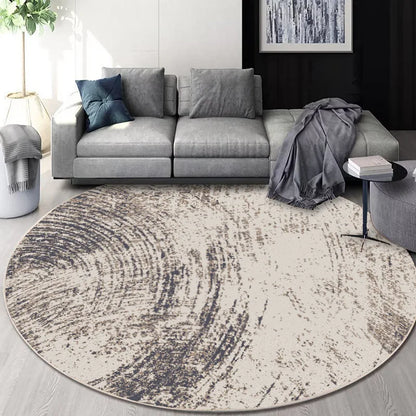 Decorbites™ Rundes Geometrisches Kaschmir-Bodenmatte für das Wohnzimmer, Fleckenresistent & Leicht zu Reinigen