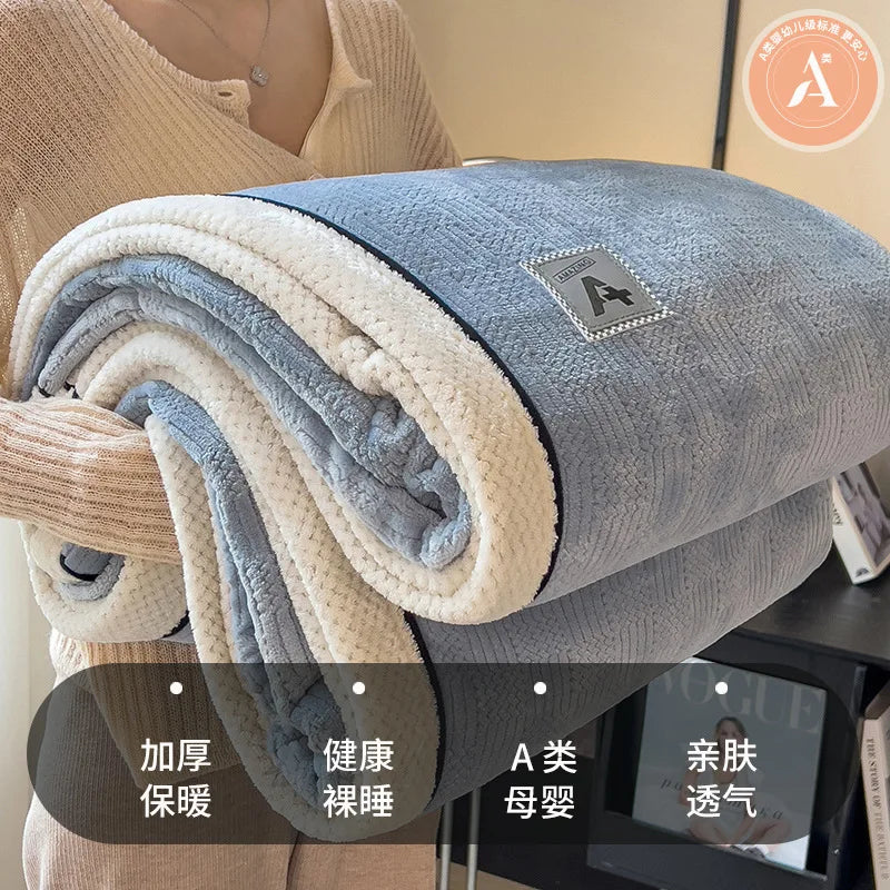 Decorbites™ Kuschelweiches Baumwoll-Samt-Plüschdecke: Luxuriös weich und warm leichte Decke