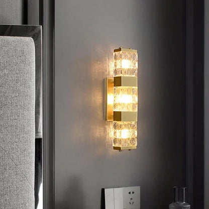 Decorbites™ Kristall-Rechteck-Wandleuchte: Luxuriöse moderne LED-Beleuchtung für Wohnzimmer, Schlafzimmer, Treppenhaus, TV-Dekoration