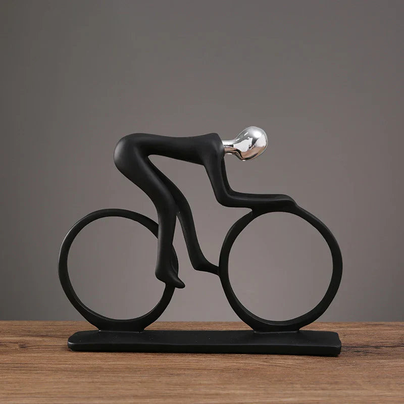 Decorbites™ Radfahrer-Skulptur Figur Abstrakte Kunst Heimdekoration Champion Athlet