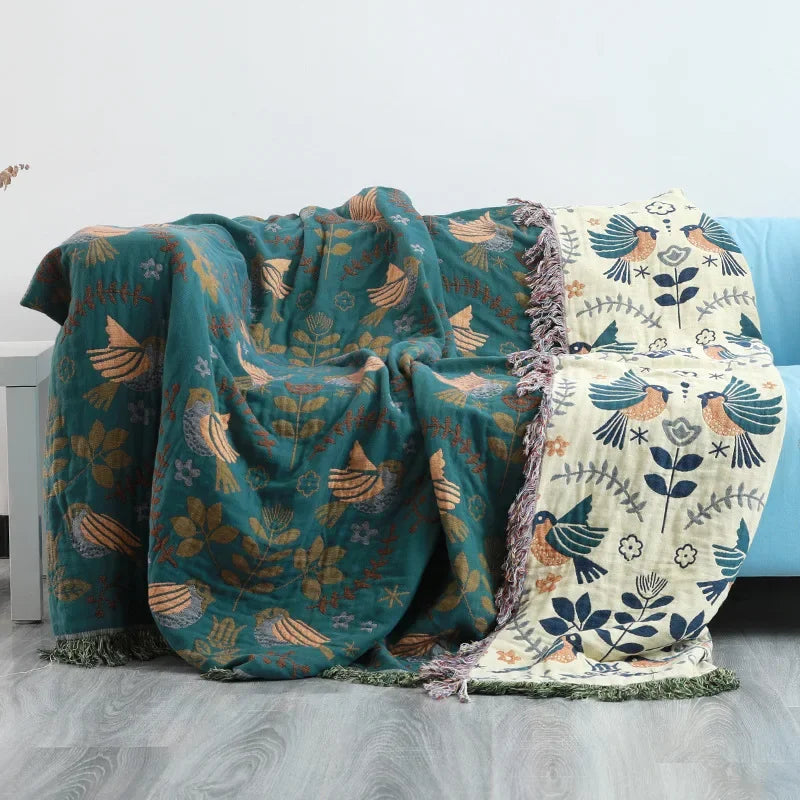 Decorbites™ Japanisches Baumwoll-Wurfdecken - Doppelseitige Sofabezug & Bettüberwurf