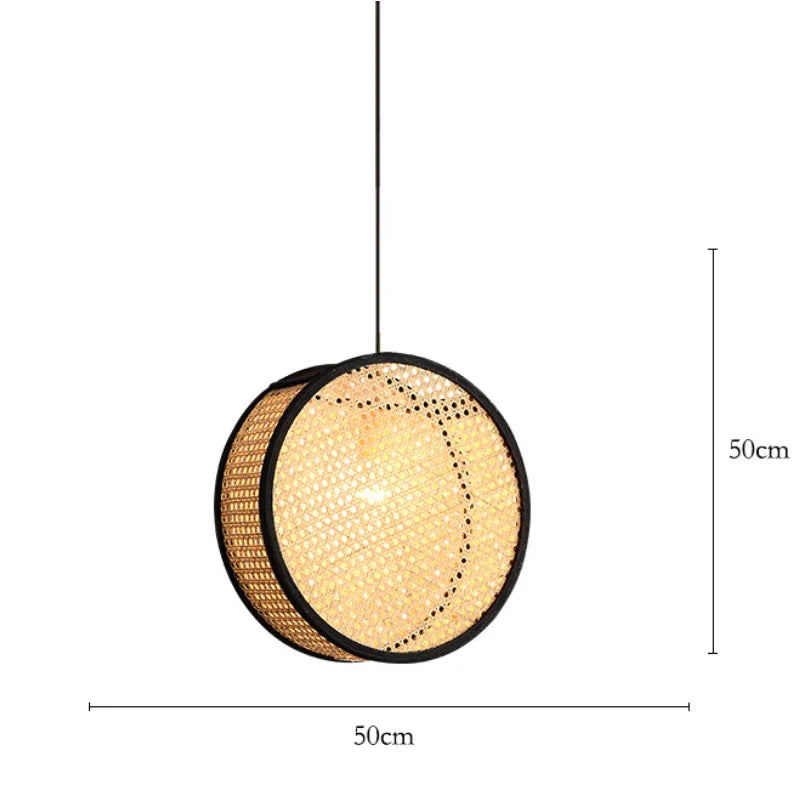 Decorbites™ Bambus-Kern-Rattan-Kronleuchter LED-Hängeleuchte für die Beleuchtung im Hausdekor