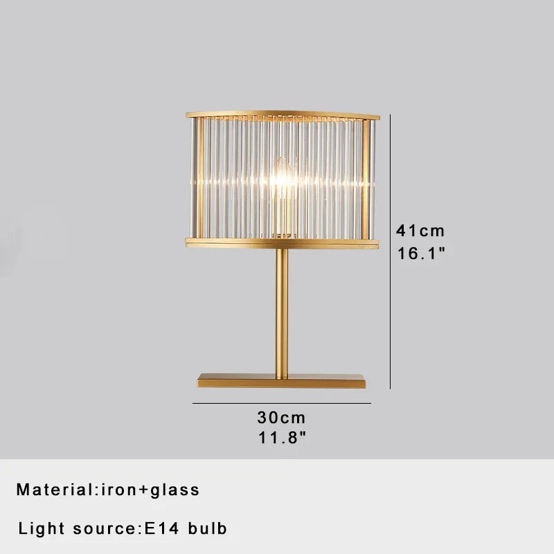DecorBites™ Crystal Table Decor Lamp 3000K E14 Bulb Desk Light for Bedside Office