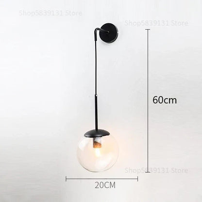 Decorbites™ Glasball-Wandlampe: Nordisch Moderne LED-Beleuchtung für Wohnzimmer, Schlafzimmer und Flur