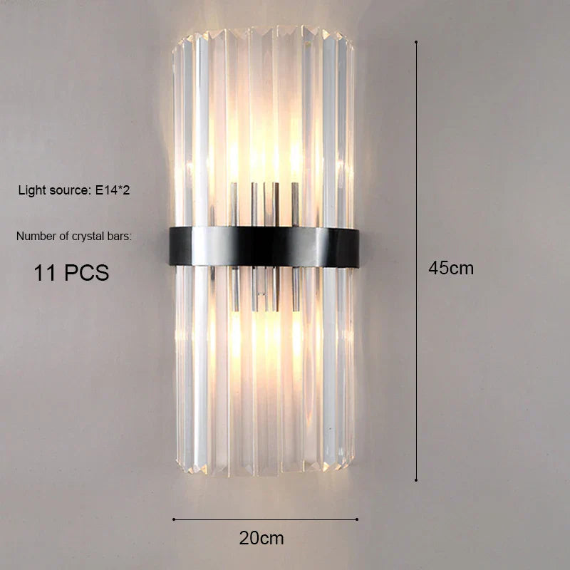 DecorBites™ Crystal Wall Light: Modern Nordic Sconces Indoor Lighting for Living Room Bedroom