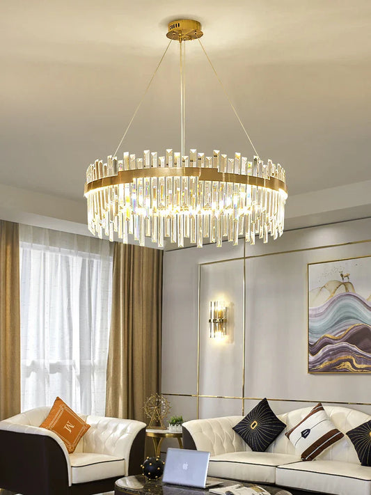 Decorbites™ Gold Vollspektrum-Kristall-Leuchter für Wohnzimmer, Esszimmer & Schlafzimmer