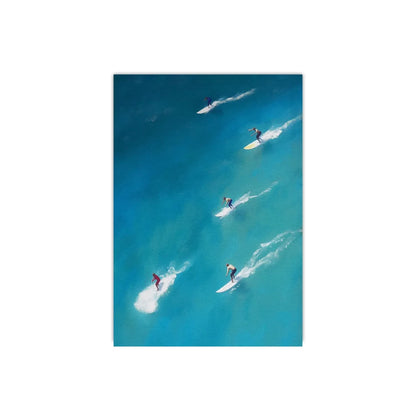 Frameless Summer People Swimming Canvas Wall Art