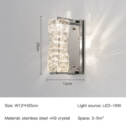Decorbites™ Kristall-Wandleuchte: Nordisches LED-Luxusdesign, Kunstgold/Chrom für Wohnzimmer, Schlafzimmer
