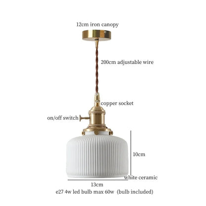 Decorbites™ Grüne Keramikkeramik Vintage LED-Hängeleuchte für Heimdekoration und Atmosphäre