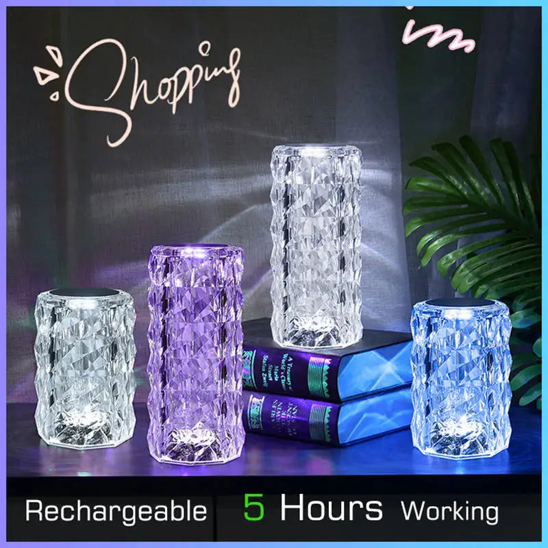 Decorbites™ Kristall-LED-Nachtlicht, USB-aufladbare Umgebungsleuchte für Raumdekoration