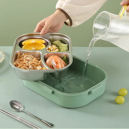 Decorbites™ Isolierter Bento-Mahlzeitbox-Set mit Besteck, tragbare Lebensmittelaufbewahrung