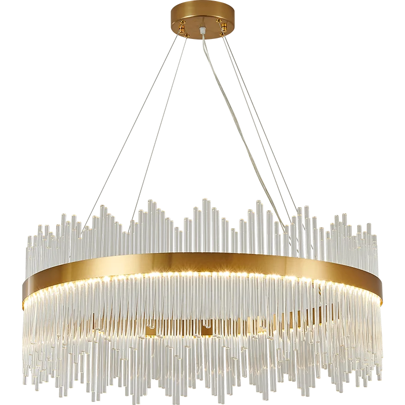 Decorbites™ Kristallstab-Runde Kronleuchter: Modernes nordisches Licht für Wohnzimmer, Schlafzimmer, Esszimmer, Küche