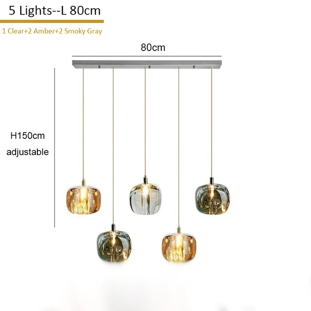 DecorBites™ Crystal LED Chandelier for Home Decoration and Modern Lighting