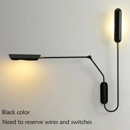 Decorbites™ verstellbare Vintage-Wandleuchte für das Bettenlesen mit flexibler Langarm