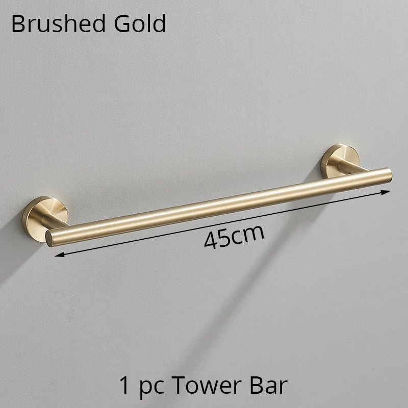DecorBites™ Bathroom Hardware Set Shelf Paper Holder Hook Towel Rack Ring Bath Accessories