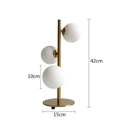 DecorBites™ Glass Ball LED Table Lamp | Nordic Style Iron Art Decor Fixture