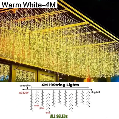 Decorbites™ Eiszapfen-LED-Lichterkette: Festliche Außendekoration für Weihnachten, Party, Patio und Garten