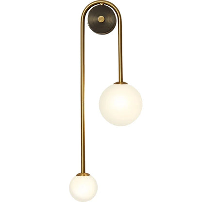 Decorbites™ Glas-Kugelleuchte LED-Wandlampe: Moderne runde goldene Eisenleuchte für Schlafzimmer, Wohnzimmer