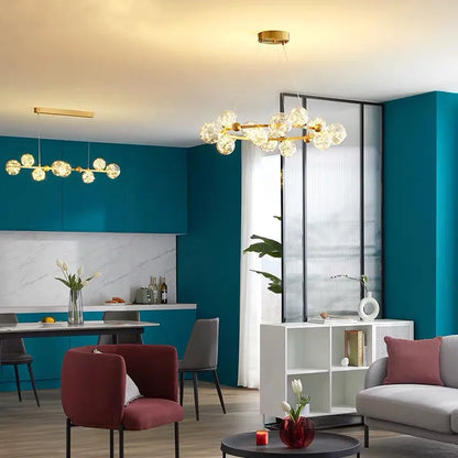 Decorbites™ Glas-Blase-LED-Kronleuchter: Nordisches Kunststern-Helles Innenbeleuchtung für Romantische Atmosphäre