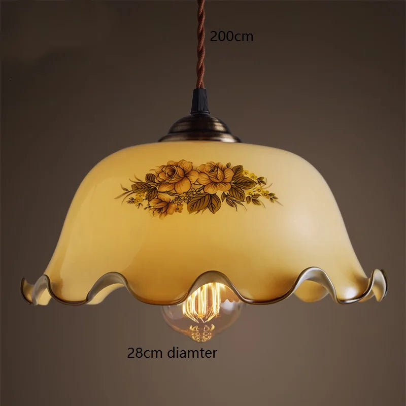Decorbites™ Grüne Glas-LED-Pendantleuchten: Vintage Japanisch-Amerikanischer Stil Hängelampe