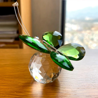Decorbites™ Kristall-Schmetterlingsfigur Glas-Papiergewicht Skulptur Weihnachtsdekoration Geschenk