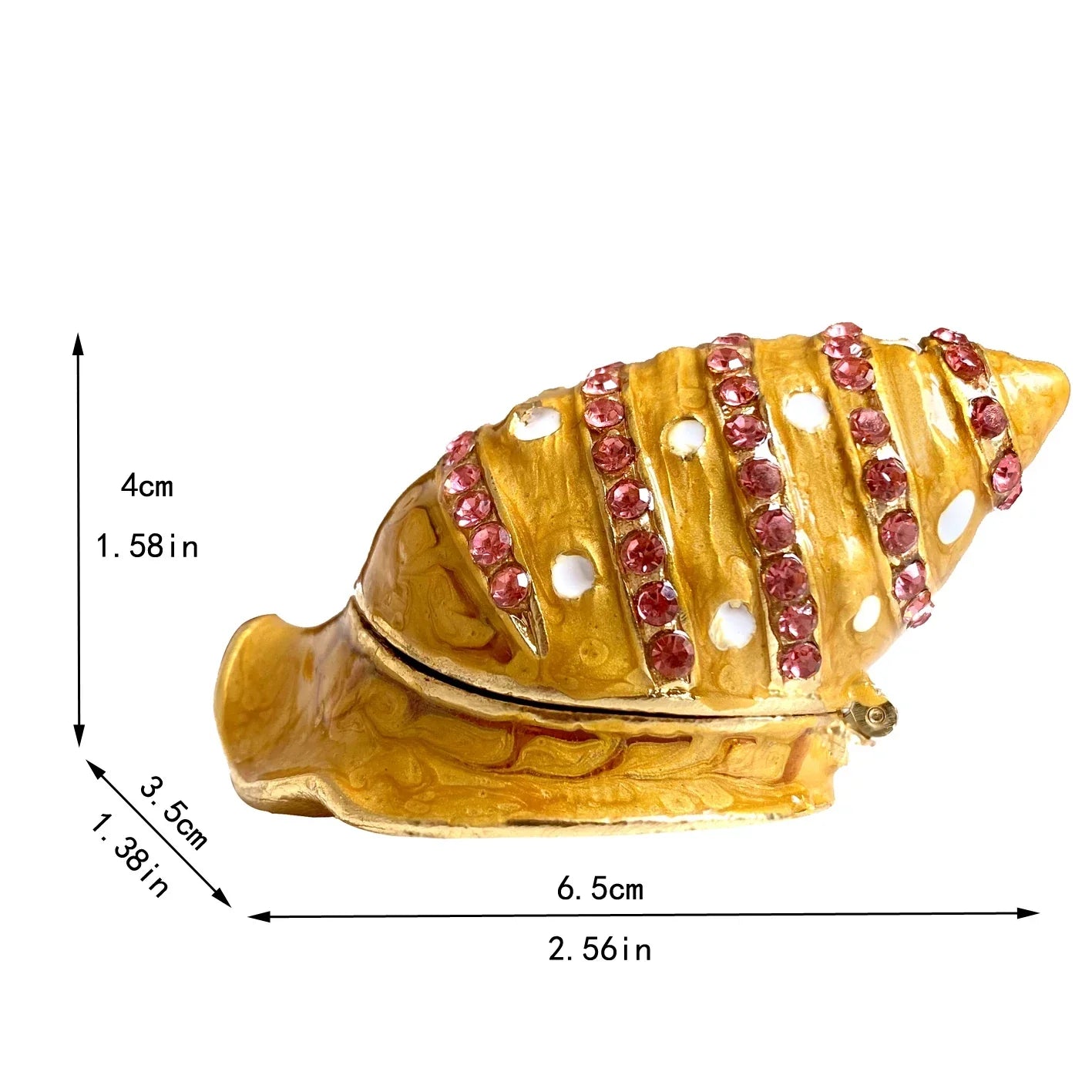 Decorbites™ Jeweled Conch Schmuckschatulle: Emaille-Muschel-Schmuckhalter & Wohnaccessoire