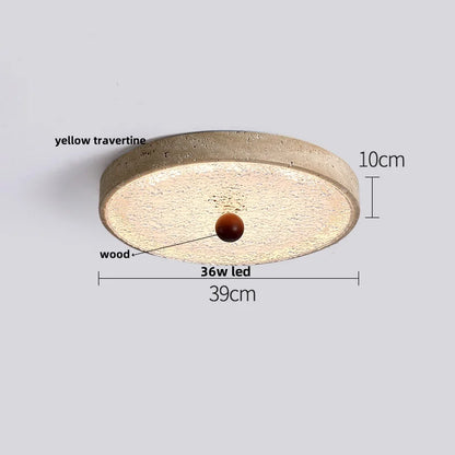 DecorBites™ LED Ceiling Light Fixture Yellow Stone White PE Shade Plafond Lamp