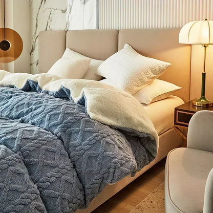 Decorbites™ Kuschelige Kaschmir-Decke-Duvet-Cover - Weiche Warme Fleece-Bettwäsche für Betten