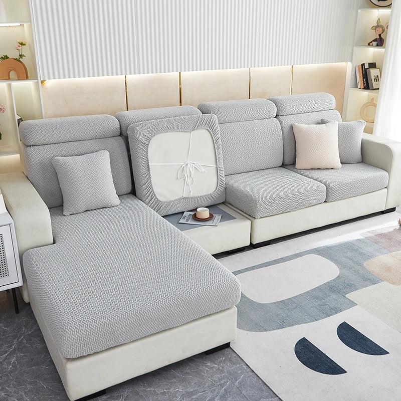 Decorbites™ Jacquard-Samt-Sofabezug - Polarfleece-Dehnbare Schoner