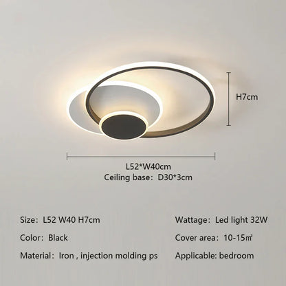 Decorbites™ Kreise LED Deckenleuchten Modernes Minimalismus Dimmbare Schlafzimmerlampenarmaturen