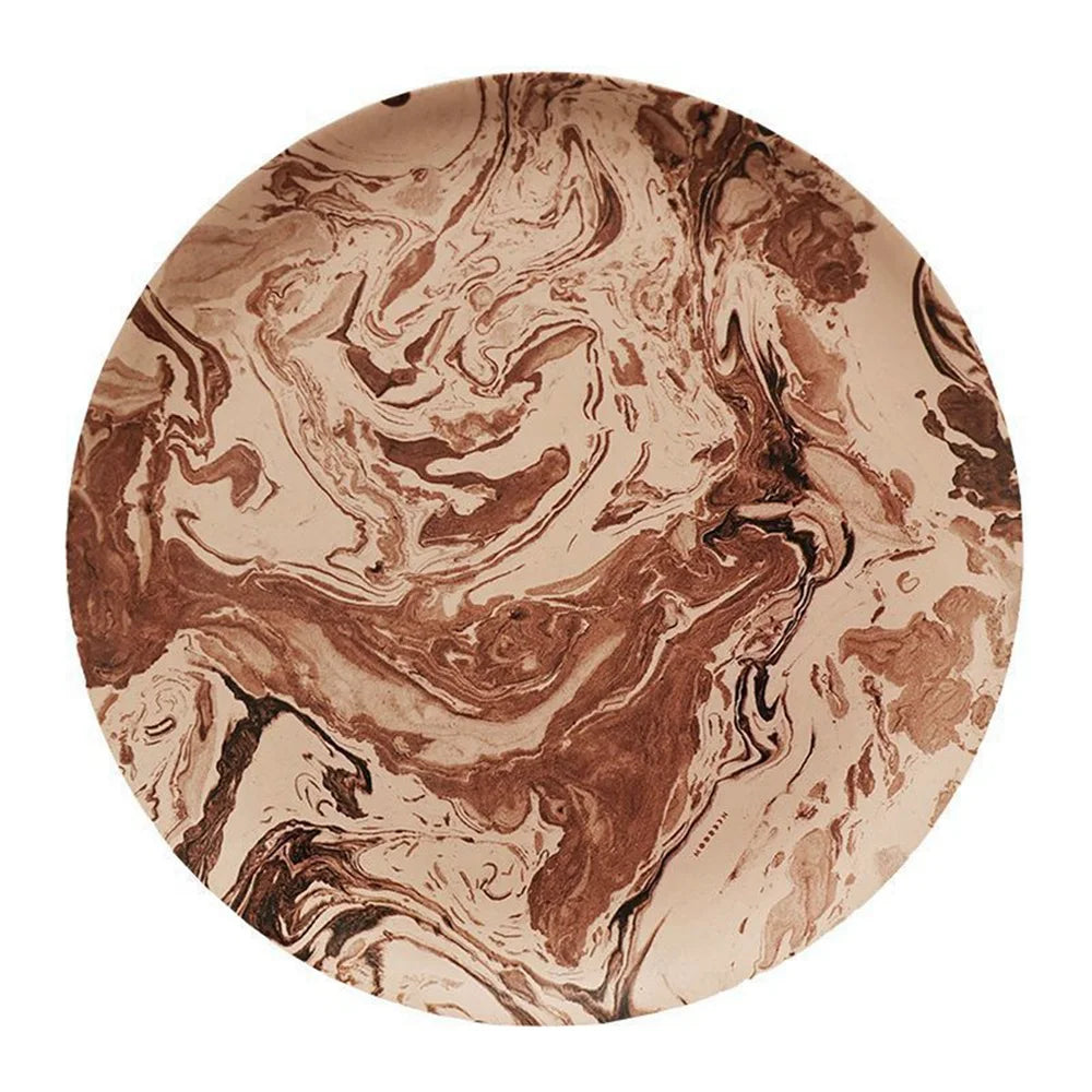 Decorbites™ Koreanischer Stil Rundes Essensgeschirr aus Bambusfaser für Desserts, Früchte und Kuchen
